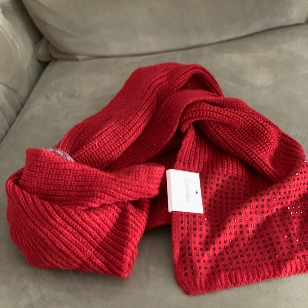 Calvin Klein Red Scarf
